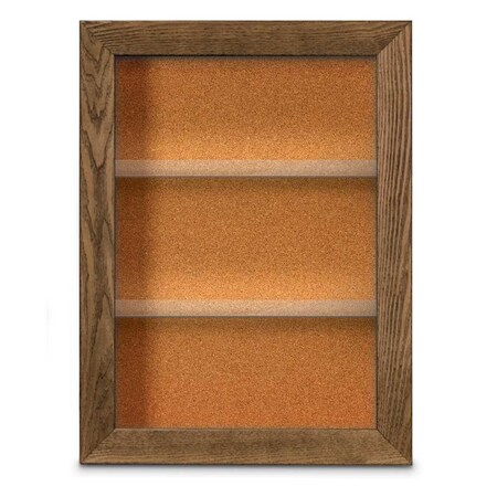 United Visual Products Outdoor Enclosed Combo Board, 42"x32", Black Frame/White Porc & Surf UVCB4232ODB-WHTPORC-SURF